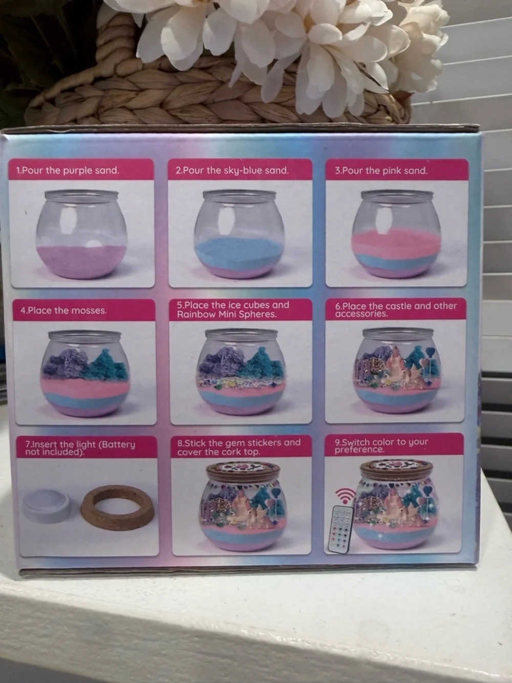Light-Up Terrarium Kit for‎ Kids - Purple DIY Night Light Craft